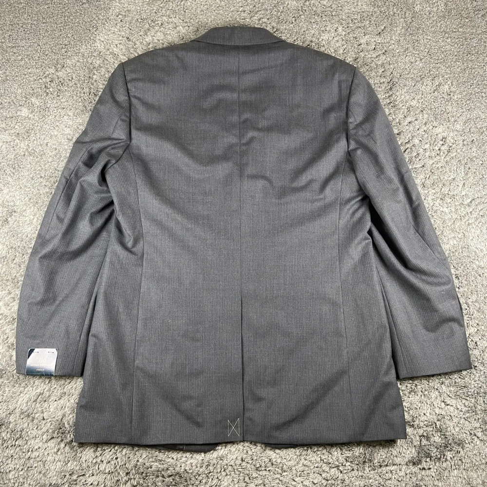 Brooks Brothers 346 Stretch 2 Piece Suit Men 44L Blazer 36x33 Pant Grey Wool